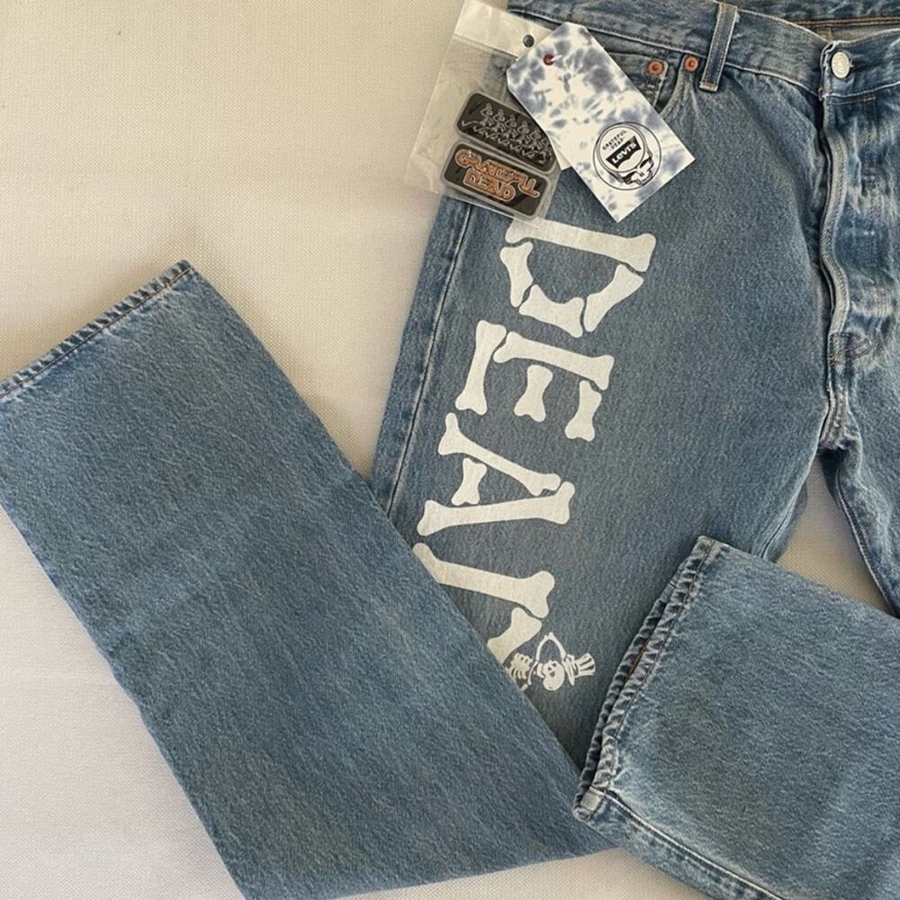 Levi’s Grateful Dead 501 In‎ Skeleton Bone Letters Size 31 - Picture 5 of 5